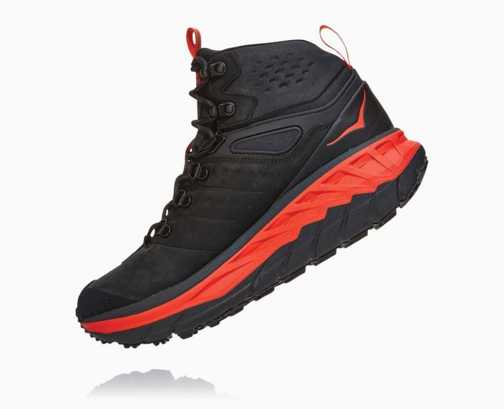 Hoka Stinson Mid GORE Dark Grey / Red | 08691VALR