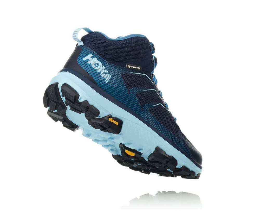 Hoka Toa GORE Black / Turquoise | 01384UMHJ