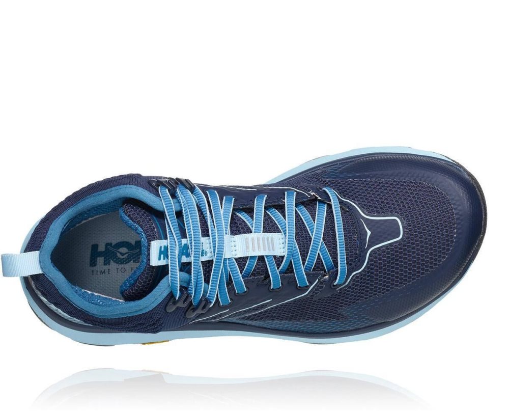 Hoka Toa GORE Black / Turquoise | 01384UMHJ